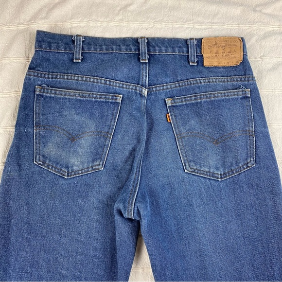 VTG 80s Levi's 509 Jeans Orange Tab Men's Size 34x30 Made In USA Straight Leg - Picture 6 of 14